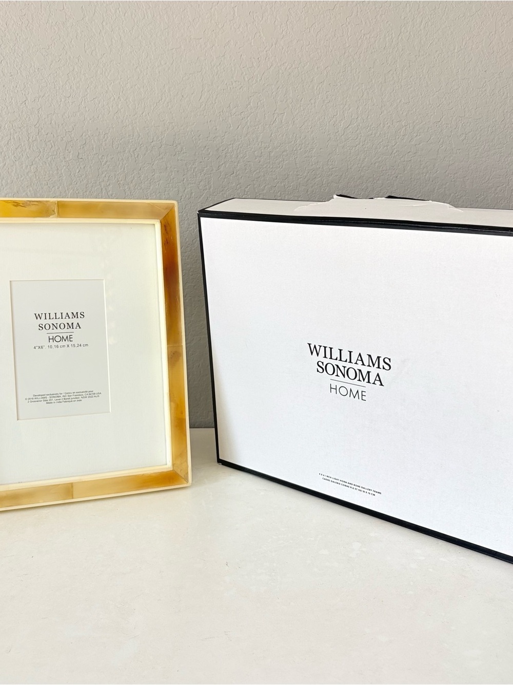 Williams Sonoma Amber-Tone Resin Picture Frame